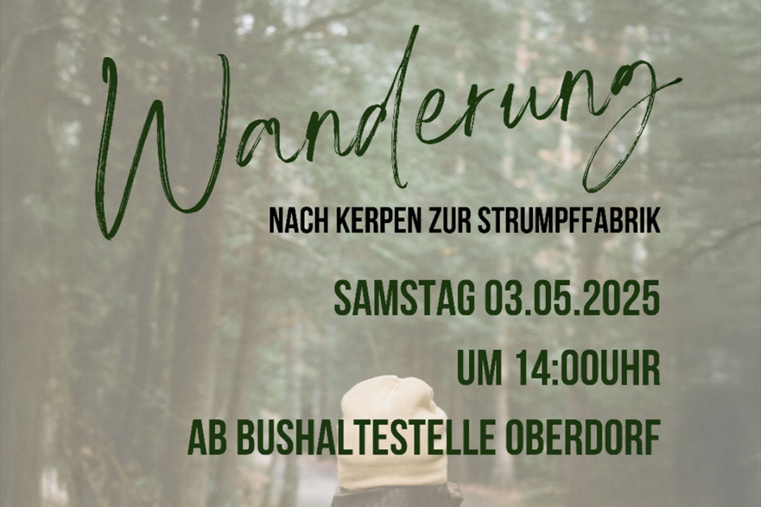 Wanderung nach Kerpen zur Strumpffabrik