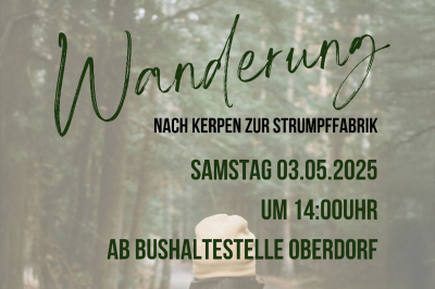Wanderung nach Kerpen zur Strumpffabrik