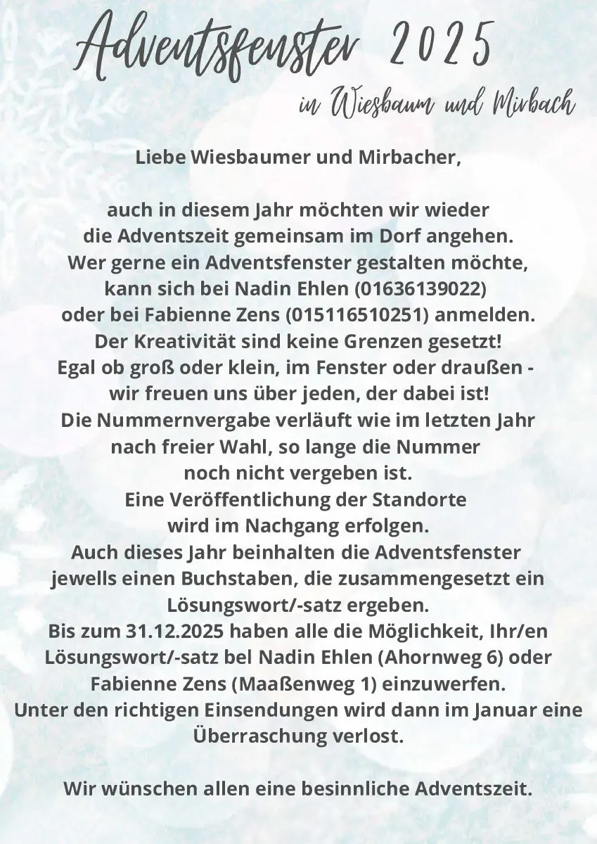 Adventsfenster 2025